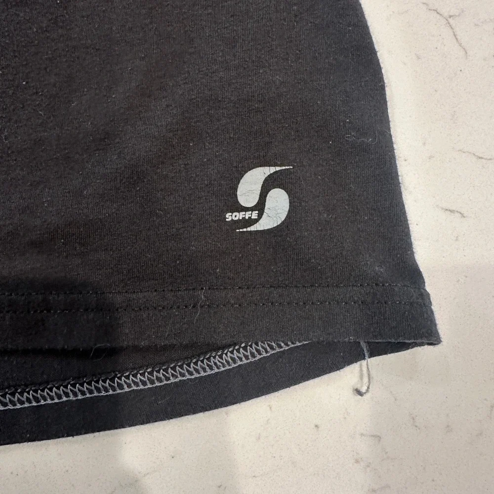 Soffe LSU Tigers Womens Black V-Neck Jersey T-Shirt Glitter Louisiana Ste Large
